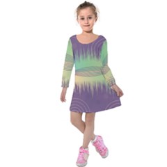 Background Abstract Non Seamless Kids  Long Sleeve Velvet Dress by Pakrebo