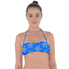 Pattern Backgrounds Blue Star Halter Bandeau Bikini Top by HermanTelo