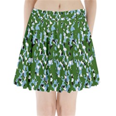 Greencamo1 Pleated Mini Skirt by designsbyamerianna