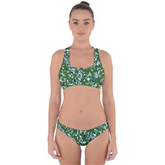 Greencamo1 Cross Back Hipster Bikini Set by designsbyamerianna