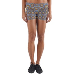 Florals Striving To Be In The Hole World As Free Yoga Shorts by pepitasart
