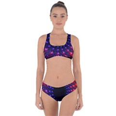 Red Purple 3d Fractals                   Criss Cross Bikini Set by LalyLauraFLM