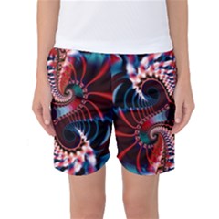 Abstract Fractal Artwork Colorful Art Women s Basketball Shorts by Sudhe