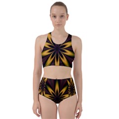 Fractal Artwork Idea Allegory Art Pattern Racer Back Bikini Set by Sudhe