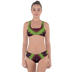 Fractal Artwork Idea Allegory Geometry Criss Cross Bikini Set by Sudhe