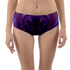 Abstract Art Artwork Fractal Design Reversible Mid-waist Bikini Bottoms by Pakrebo