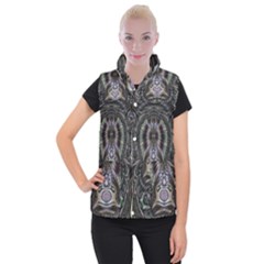 Digital Art Fractal Artwork Women s Button Up Vest by Pakrebo