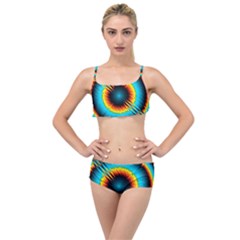 Art Artwork Fractal Digital Art Geometric Layered Top Bikini Set