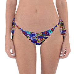 Wavy Squares Pattern Reversible Bikini Bottom by bloomingvinedesign
