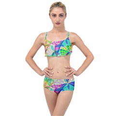 Design Background Concept Fractal Layered Top Bikini Set