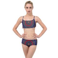 Art Design Fractal Circle Layered Top Bikini Set