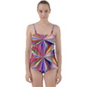 Seamless Repeating Tiling Tileable Abstract Twist Front Tankini Set View1