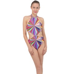 Seamless Repeating Tiling Tileable Abstract Halter Side Cut Swimsuit by Wegoenart