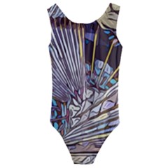 Abstract Drawing Design Modern Kids  Cut-out Back One Piece Swimsuit