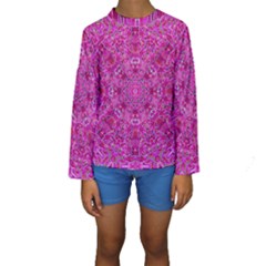 Flowering And Blooming To Bring Happiness Kids  Long Sleeve Swimwear by pepitasart