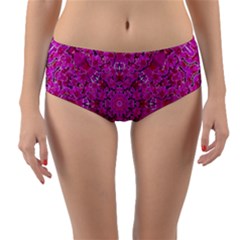 Flowering And Blooming To Bring Happiness Reversible Mid-waist Bikini Bottoms by pepitasart