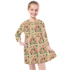 Fox Kids  Quarter Sleeve Shirt Dress by ArtworkByPatrick