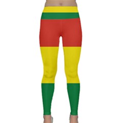 Bolivia Flag Lightweight Velour Classic Yoga Leggings by FlagGallery