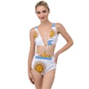 Flag Map of Argentina & Islas Malvinas Tied Up Two Piece Swimsuit View1