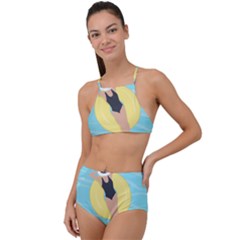 Lady In The Pool High Waist Tankini Set by Valentinaart