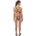 Coat of Arms of the British Antarctic Territory Cut-Out Back One Piece Swimsuit View2