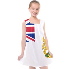 Flag Of The British Antarctic Territory Kids  Cross Back Dress by abbeyz71