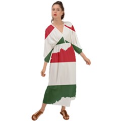 Hungary Country Europe Flag Grecian Style  Maxi Dress by Sapixe