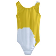 Guinea Flag Map Geography Outline Kids  Cut-out Back One Piece Swimsuit by Sapixe