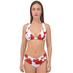 Switzerland Country Europe Flag Double Strap Halter Bikini Set by Sapixe