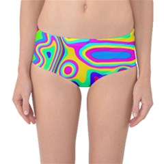 Colorful Shapes                               Mid-waist Bikini Bottoms by LalyLauraFLM