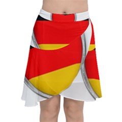 Flag German Germany Country Symbol Chiffon Wrap Front Skirt by Sapixe
