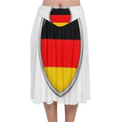 Flag German Germany Country Symbol Velvet Flared Midi Skirt by Sapixe