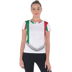 Flag Italy Country Italian Symbol Short Sleeve Sports Top  by Sapixe