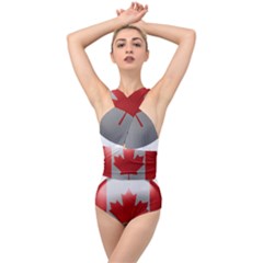 Canada Flag Country Symbol Nation Cross Front Low Back Swimsuit by Sapixe