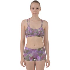 Watercolor Leaves Pattern Perfect Fit Gym Set by Valentinaart