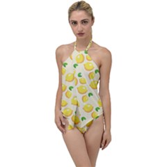 Fruits Template Lemons Yellow Go With The Flow One Piece Swimsuit by Pakrebo