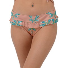 Turquoise Dragonfly Insect Paper Frill Bikini Bottom