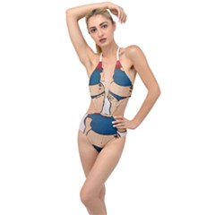Sassy Plunging Cut Out Swimsuit by Abigailbarryart