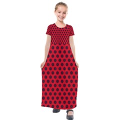 Summer Dots Kids  Short Sleeve Maxi Dress by scharamo