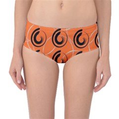 Background Pattern Retro Mid-waist Bikini Bottoms by HermanTelo