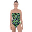 Flowers Pattern Background Tie Back One Piece Swimsuit View1