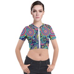 Ornament Short Sleeve Cropped Jacket by Sobalvarro