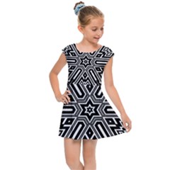 Grid Pattern Backdrop, Backgrounds Textures Kids  Cap Sleeve Dress by Simbadda