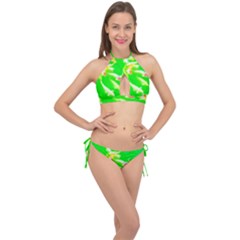 Koi Carp Scape Cross Front Halter Bikini Set by essentialimage