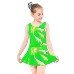 Koi Carp Scape Kids  Skater Dress Swimsuit by essentialimage