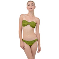 Flowers In Yellow For Love Of The Decorative Classic Bandeau Bikini Set by pepitasart