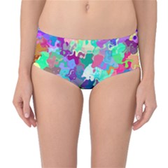 Colorful Spots                                   Mid-waist Bikini Bottoms by LalyLauraFLM