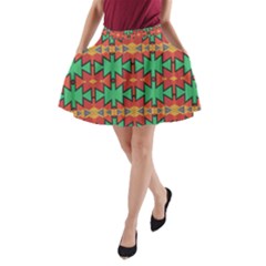 Tribal Pattern                                    A-line Pocket Skirt by LalyLauraFLM