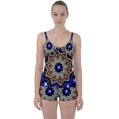 Background Mandala Star Tie Front Two Piece Tankini by Mariart