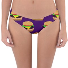 Burger Pattern Reversible Hipster Bikini Bottoms by bloomingvinedesign